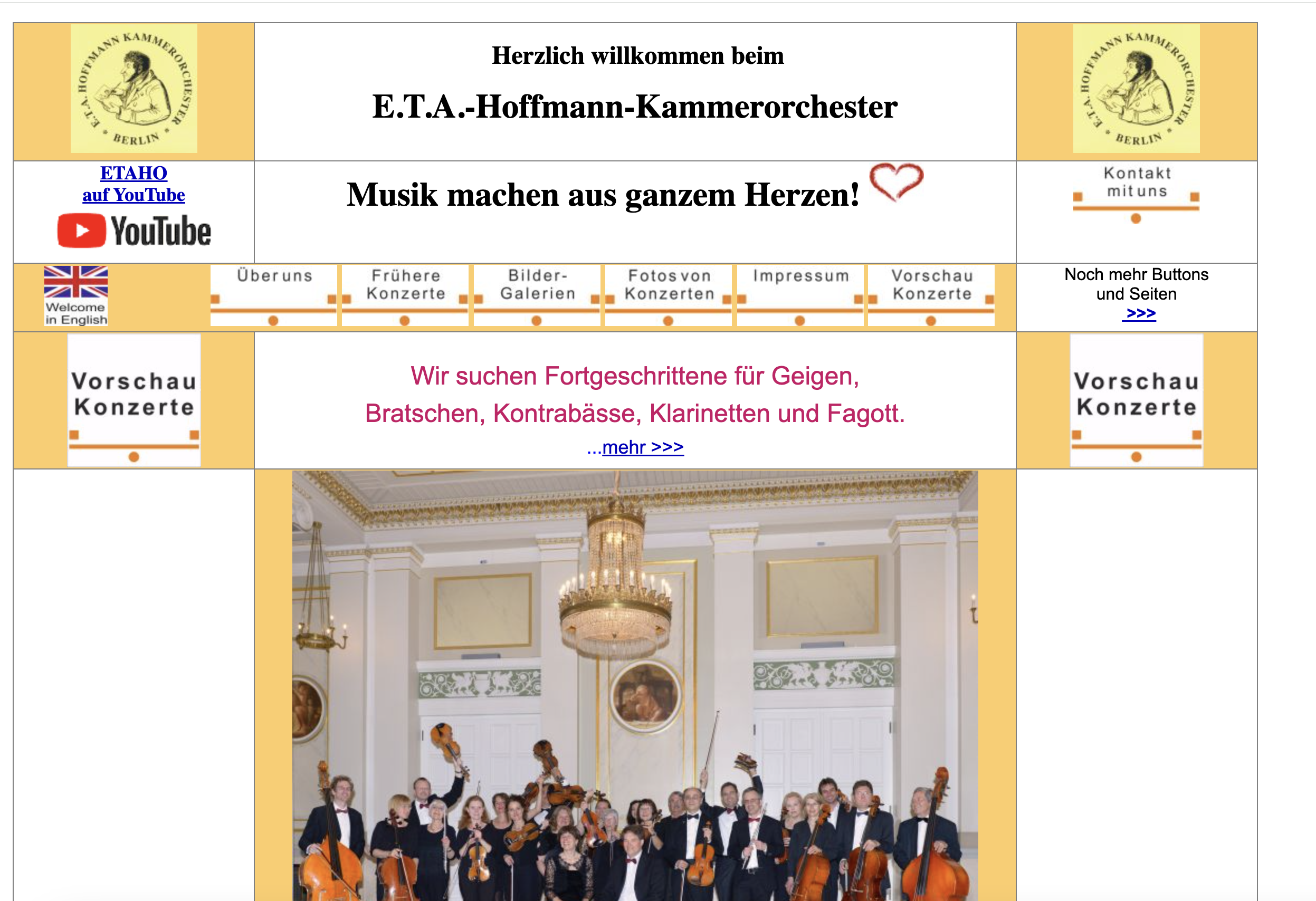 Screenshot der alten Webseite von Bernd Waniewski
